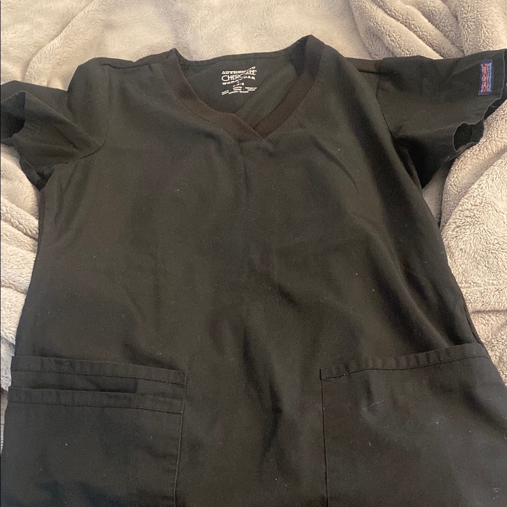 Cherokee Black Scrub Top
